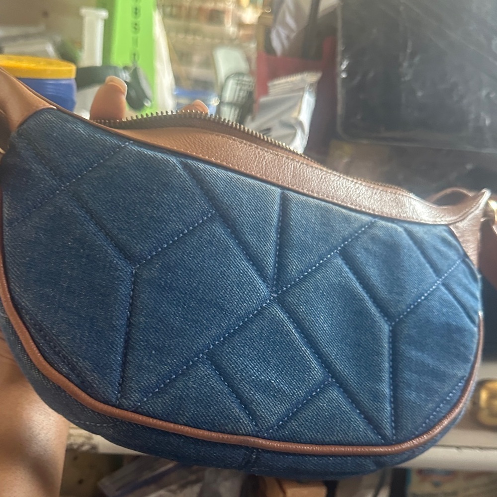 Bag in Blue and Tan - Picture 6 of 6